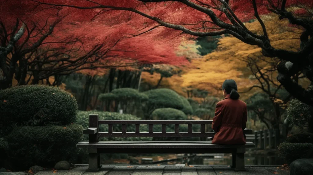 Kenapa Jepang Cocok Banget untuk Kaum Introvert? Pngtree Person Sits On A Bench In A Japanese Garden Picture Image 2456811 1024x574